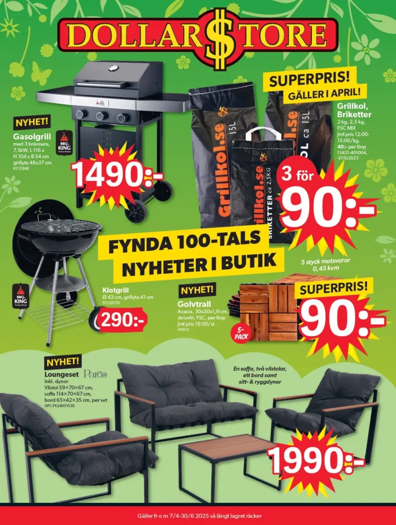 Butik dollarstore annonsblad gäller till 30.6.2025 dollarstore reklamblad gäller till 30.6.2025