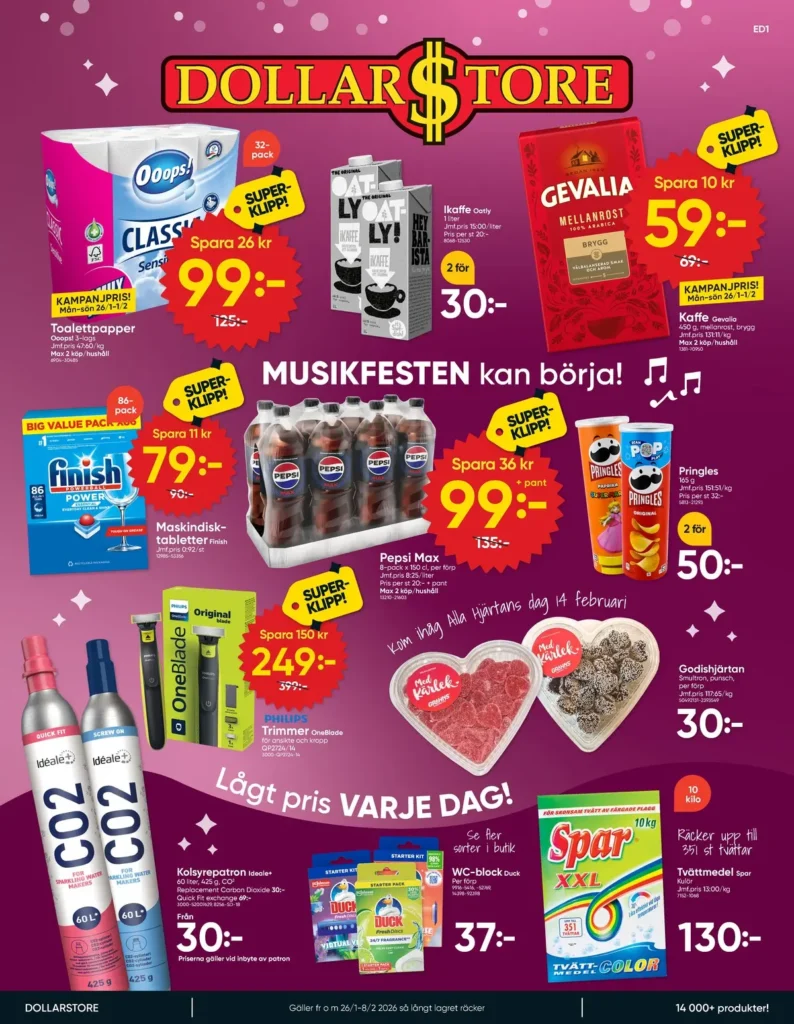 dollarstore erbjudande vecka gäller till 8.2.2026