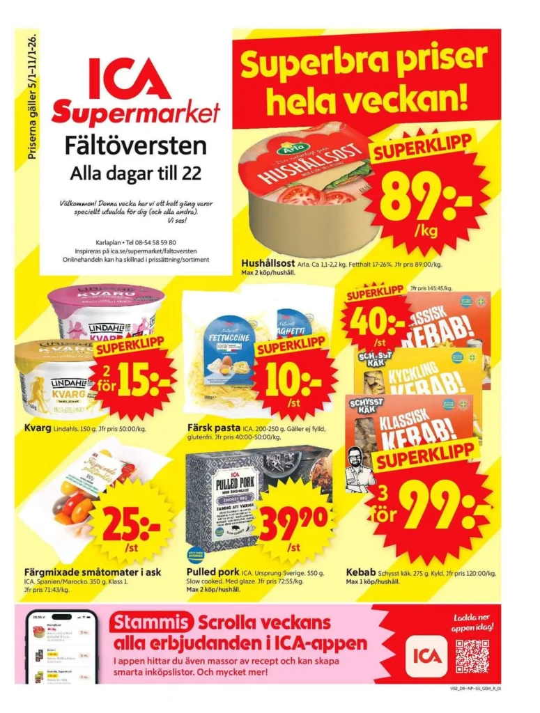 ica supermarket erbjudande nästa vecka gäller till 11.1.2026