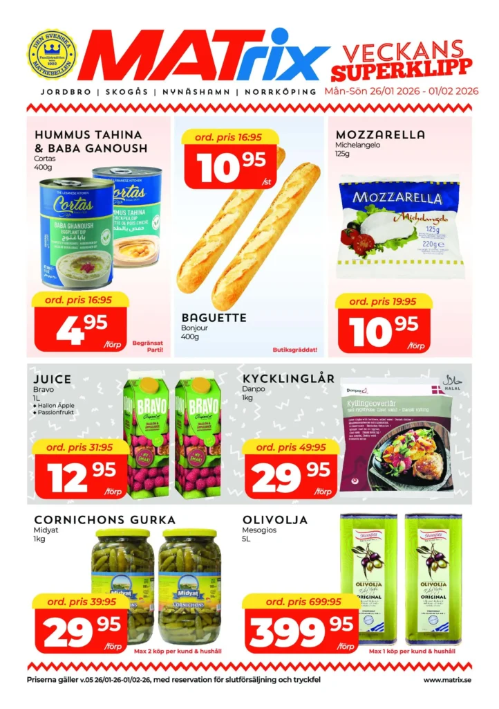 Butik matrix erbjudande gäller till 1.2.2026 matrix erbjudande gäller till 1.2.2026