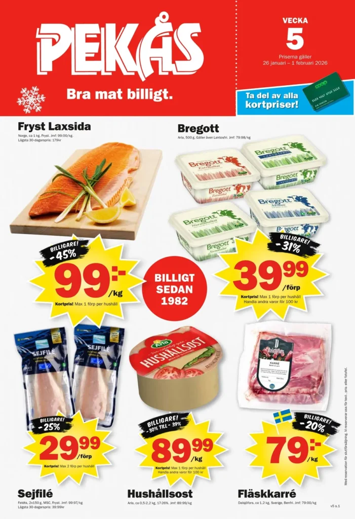pekås reklamblad gäller till 1.2.2026